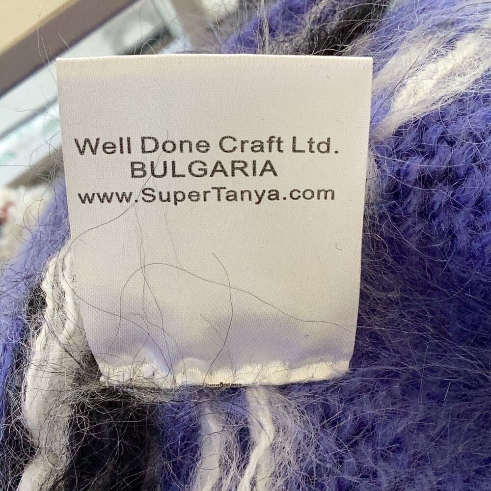 SuperTanya Mohair Icelandic Nordic Pullover Sweater Handmade Blue - Picture 8 of 12